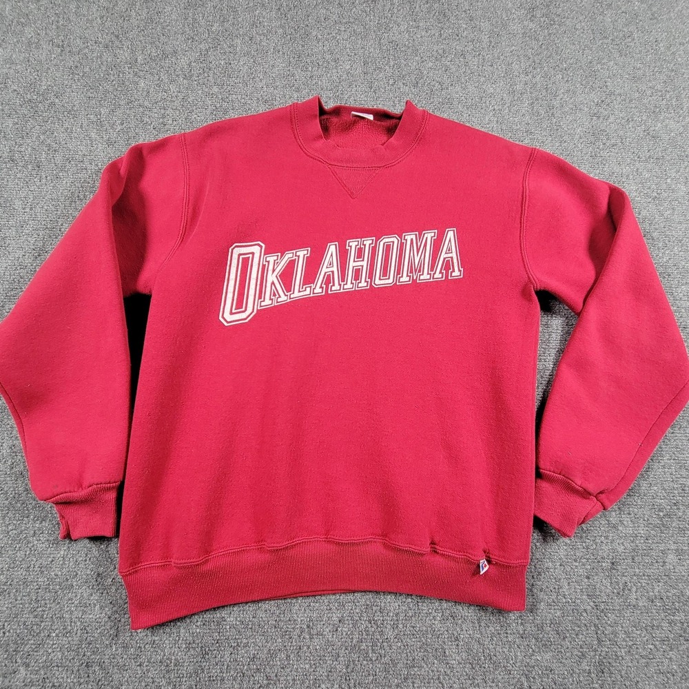 Vintage Oklahoma Sweatshirt‎ Mens Medium Russell Athletic Made USA Crewneck 90s